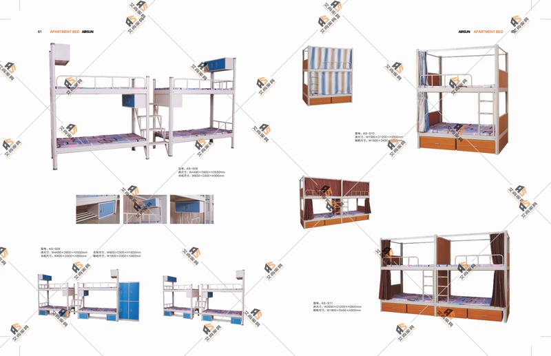 学生铁架双层床